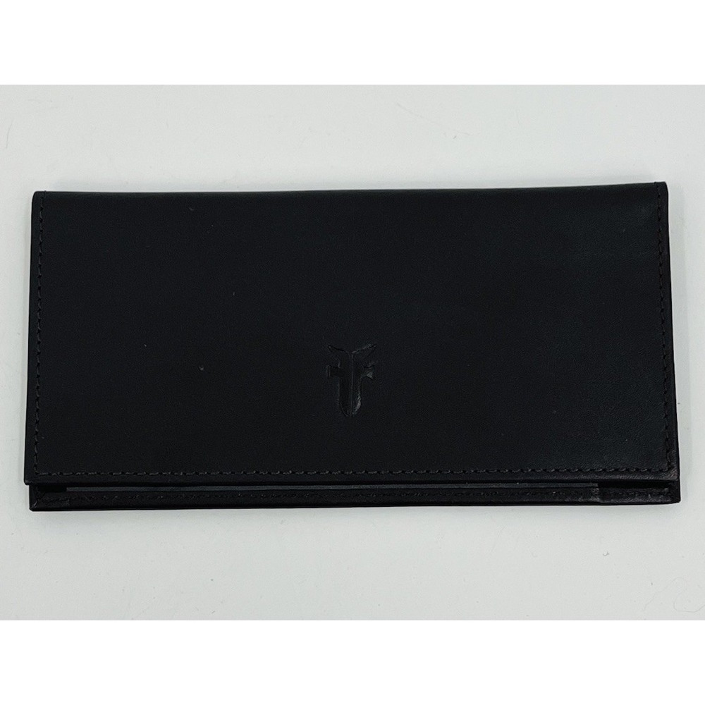 Frye Deep Brown Leather Checkbook Cover with ID Holder